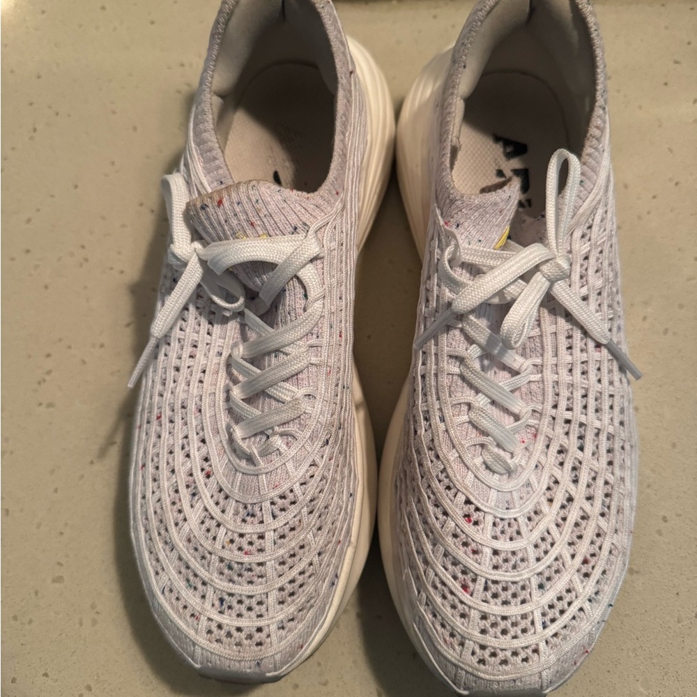 APL White Sneakers with Knitted Upper